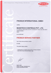 Certificate fronius service